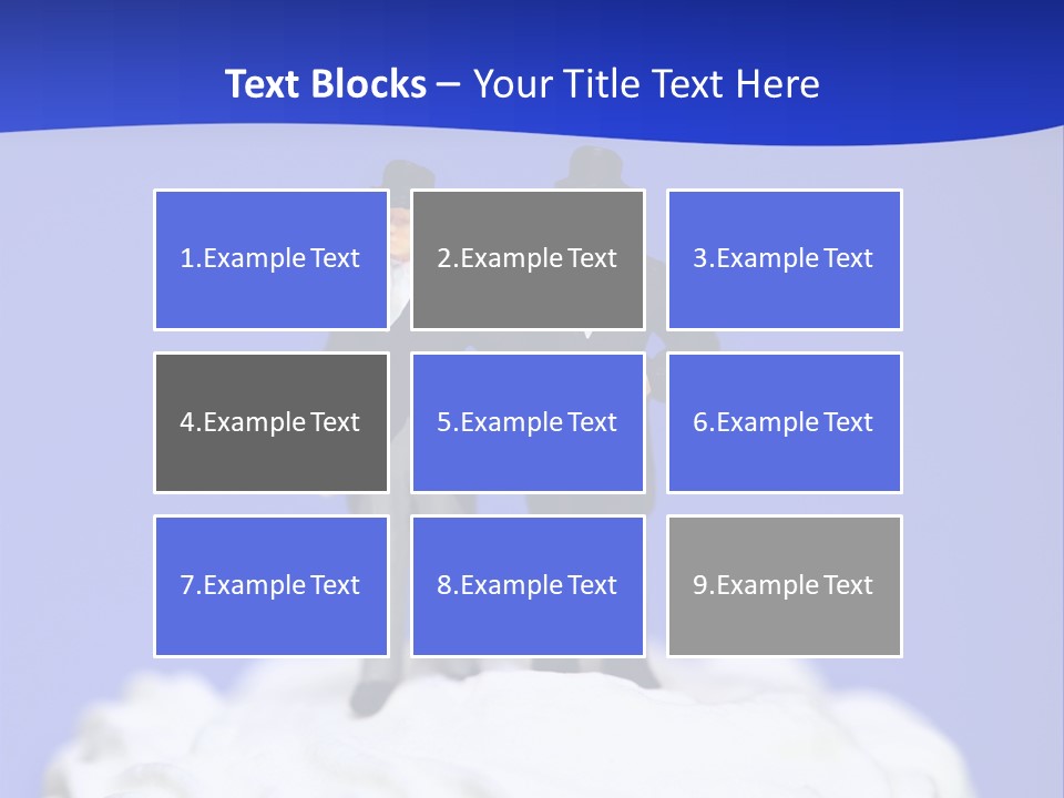 Two Figurines Are Standing On Top Of A Cake PowerPoint Template