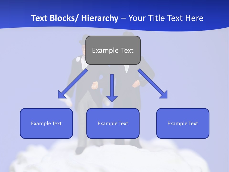 Two Figurines Are Standing On Top Of A Cake PowerPoint Template