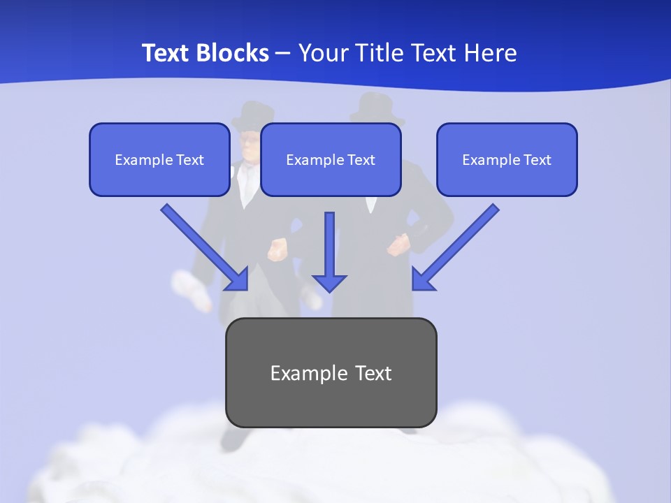 Two Figurines Are Standing On Top Of A Cake PowerPoint Template