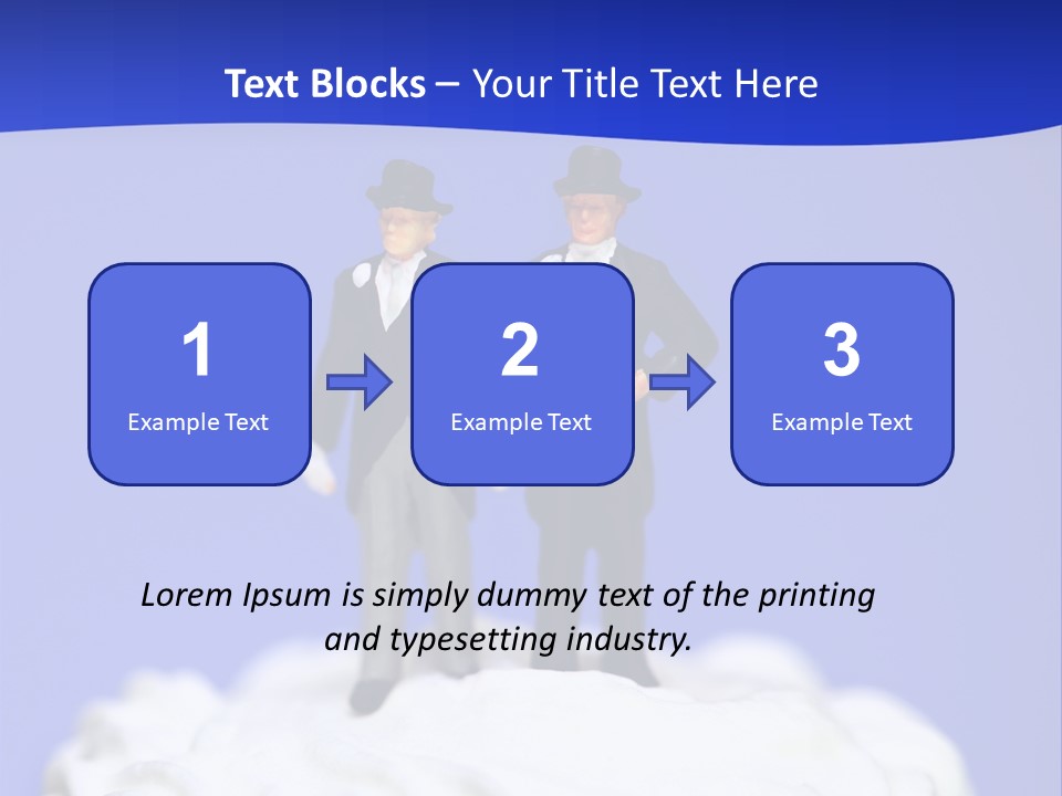 Two Figurines Are Standing On Top Of A Cake PowerPoint Template