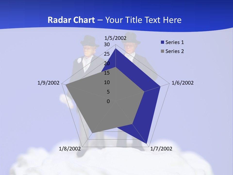 Two Figurines Are Standing On Top Of A Cake PowerPoint Template