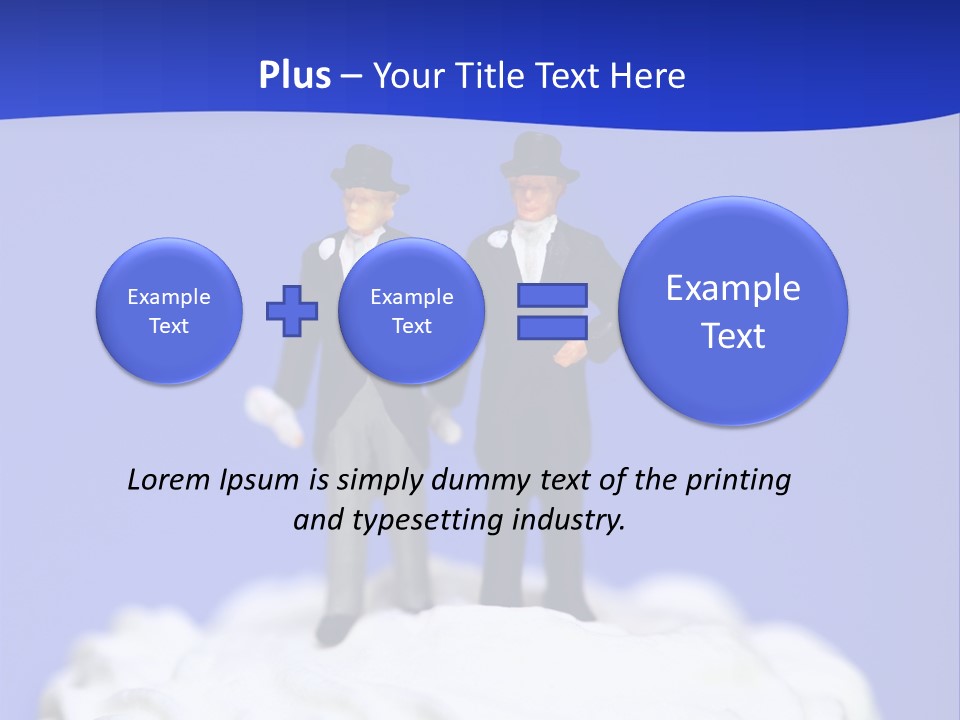 Two Figurines Are Standing On Top Of A Cake PowerPoint Template