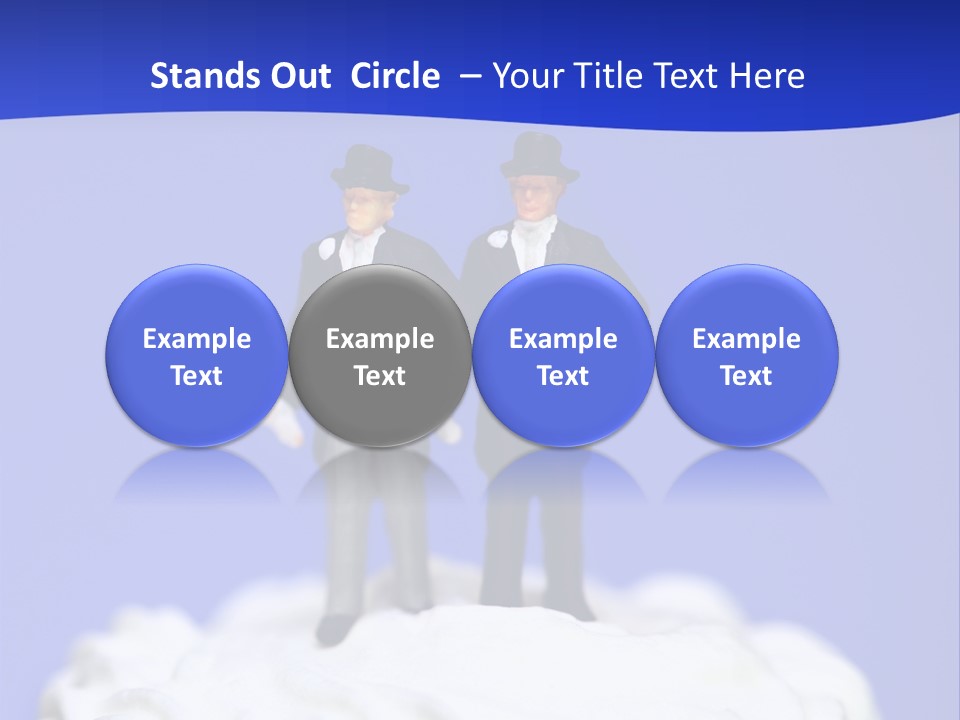 Two Figurines Are Standing On Top Of A Cake PowerPoint Template