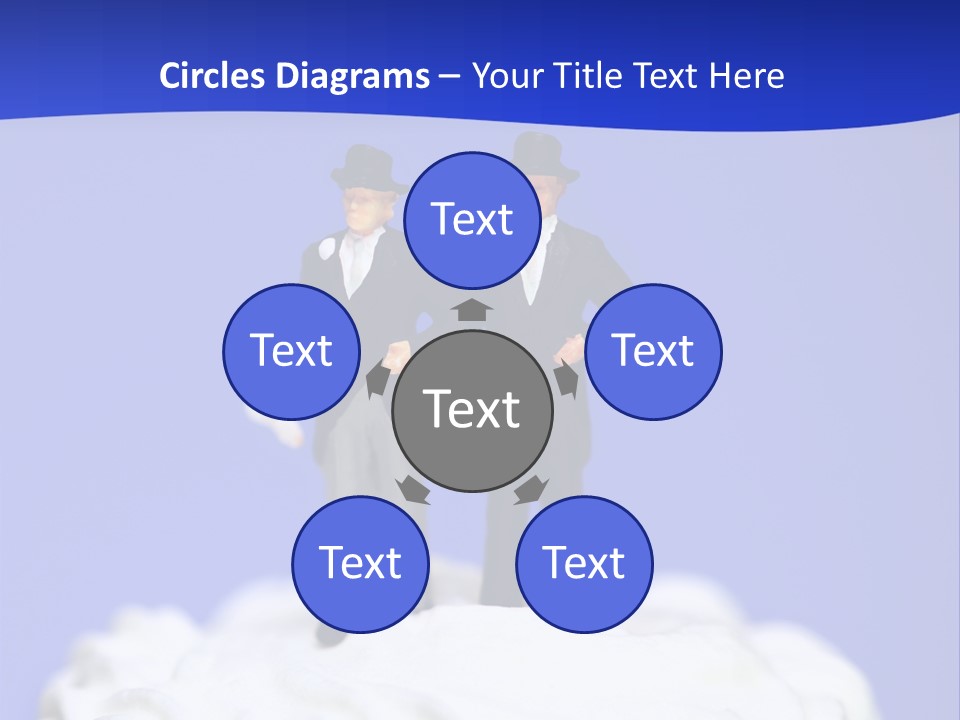 Two Figurines Are Standing On Top Of A Cake PowerPoint Template