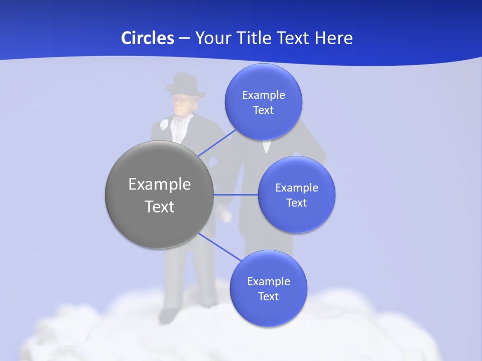 Two Figurines Are Standing On Top Of A Cake PowerPoint Template