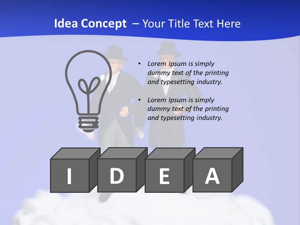 Two Figurines Are Standing On Top Of A Cake PowerPoint Template