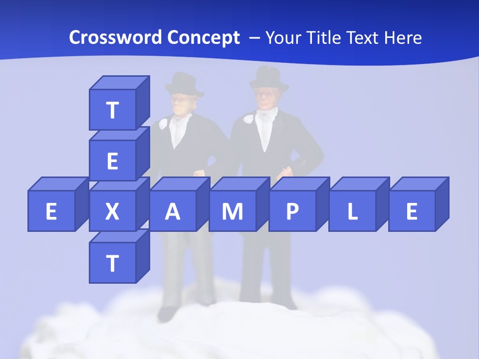 Two Figurines Are Standing On Top Of A Cake PowerPoint Template