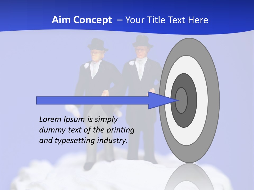 Two Figurines Are Standing On Top Of A Cake PowerPoint Template