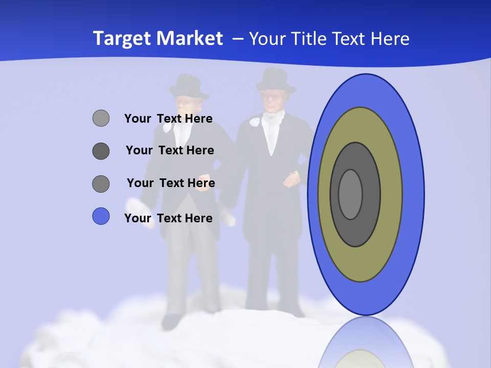 Two Figurines Are Standing On Top Of A Cake PowerPoint Template