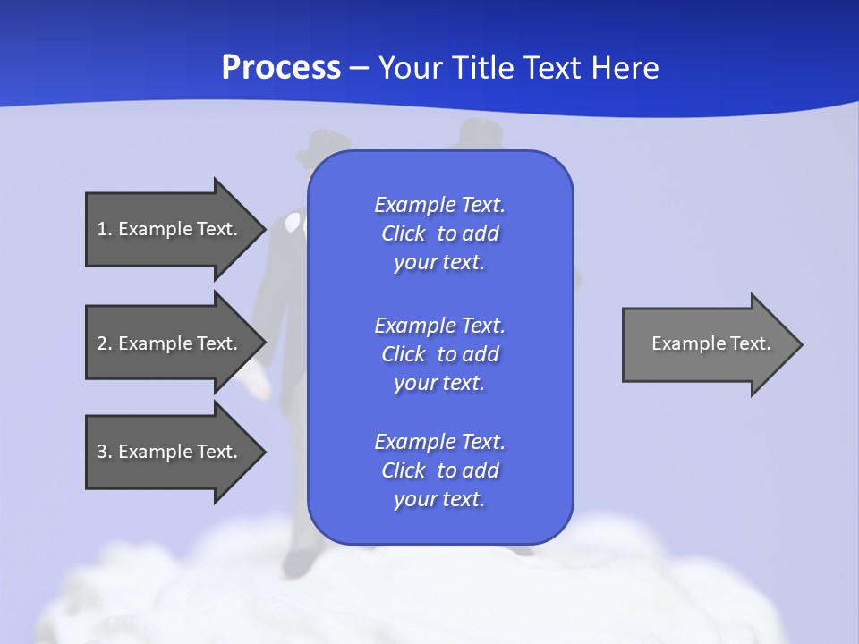 Two Figurines Are Standing On Top Of A Cake PowerPoint Template