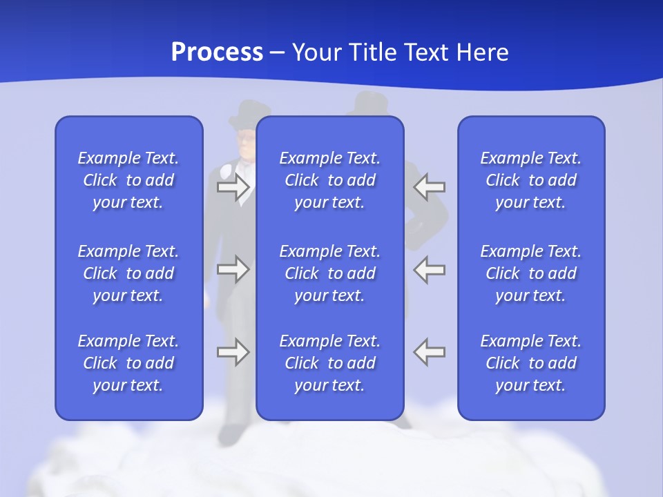 Two Figurines Are Standing On Top Of A Cake PowerPoint Template