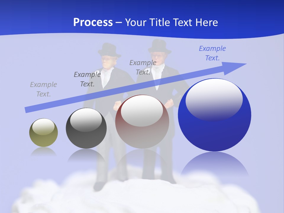 Two Figurines Are Standing On Top Of A Cake PowerPoint Template