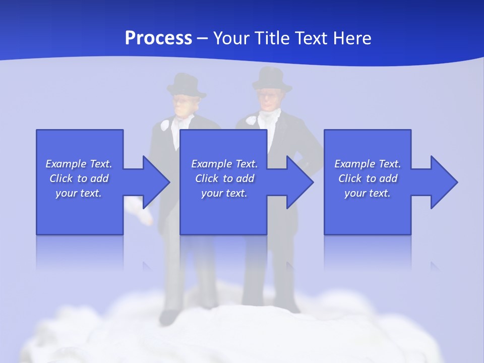 Two Figurines Are Standing On Top Of A Cake PowerPoint Template