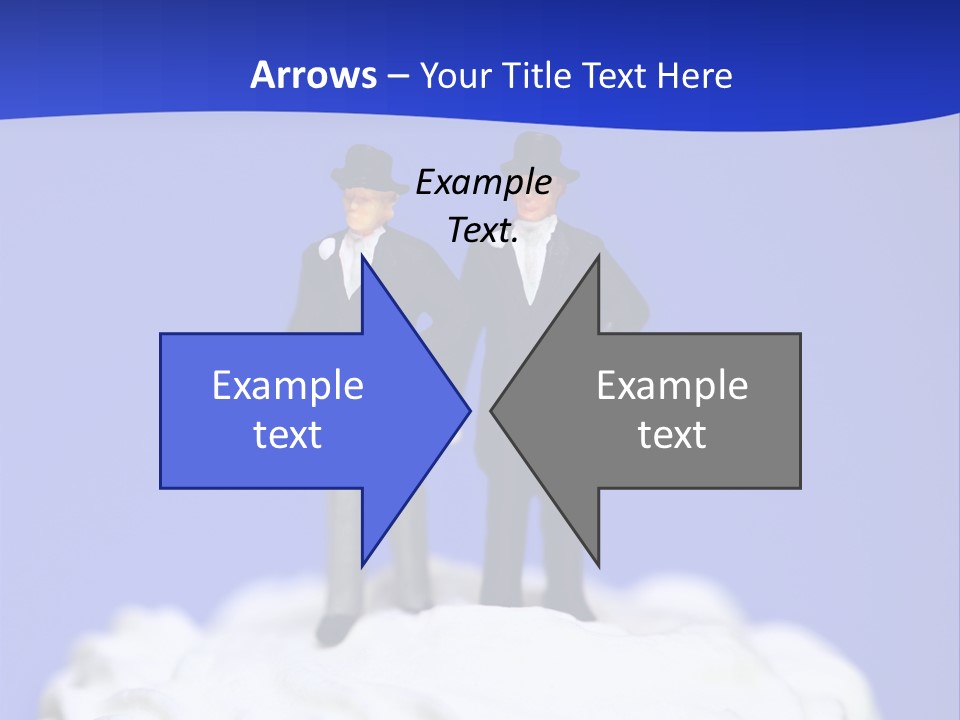 Two Figurines Are Standing On Top Of A Cake PowerPoint Template