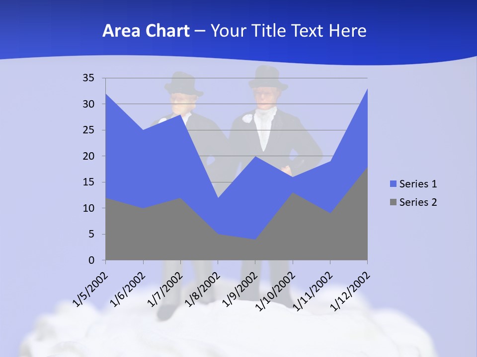 Two Figurines Are Standing On Top Of A Cake PowerPoint Template