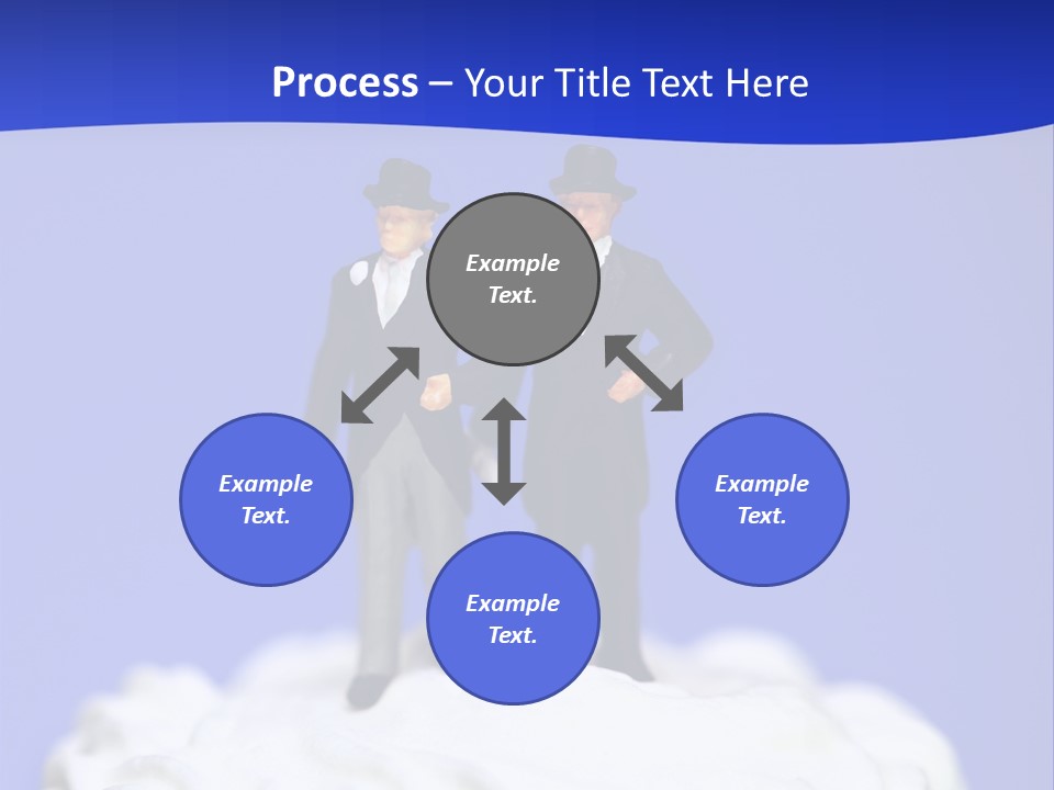 Two Figurines Are Standing On Top Of A Cake PowerPoint Template