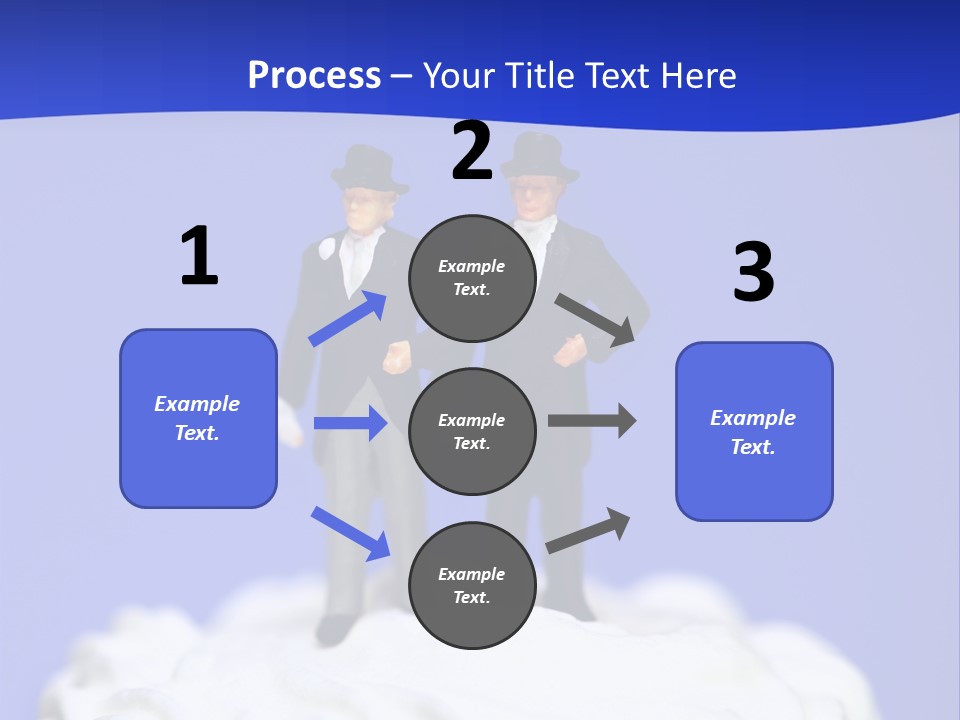 Two Figurines Are Standing On Top Of A Cake PowerPoint Template