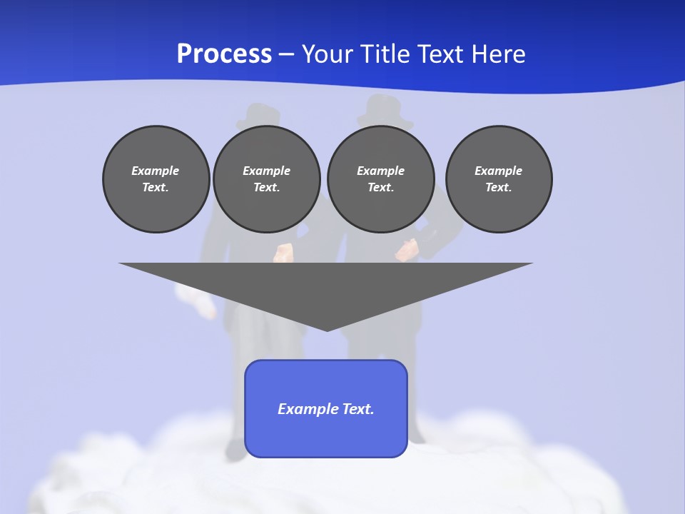 Two Figurines Are Standing On Top Of A Cake PowerPoint Template