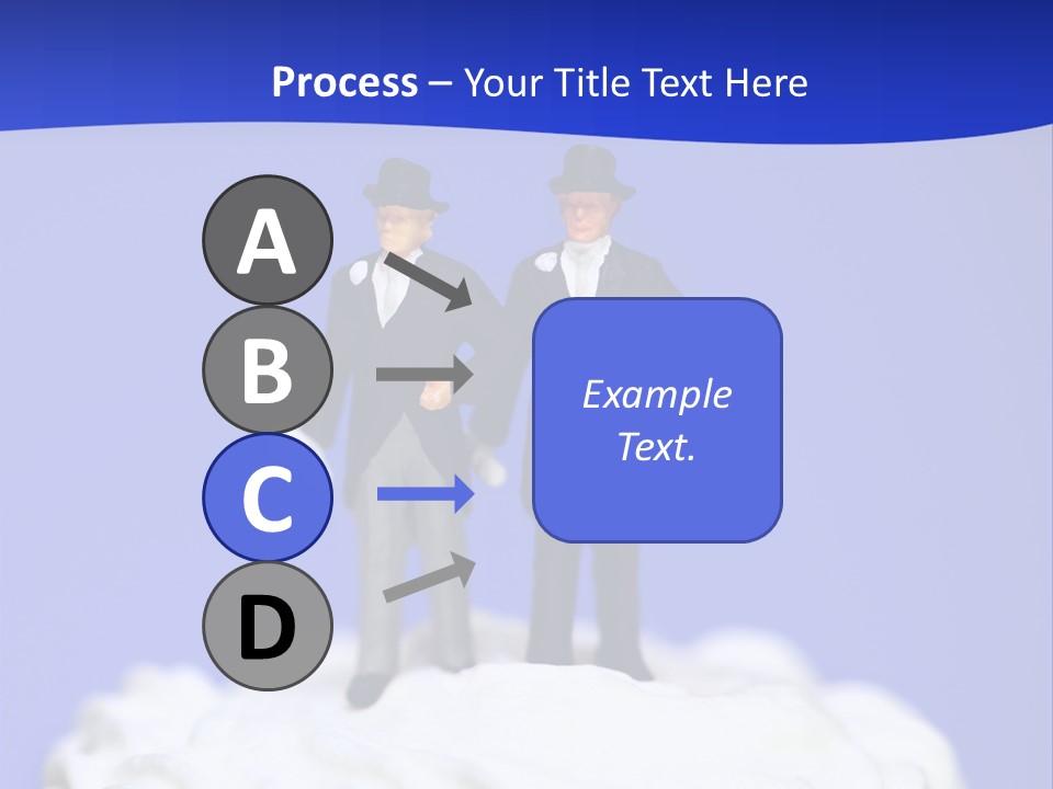 Two Figurines Are Standing On Top Of A Cake PowerPoint Template