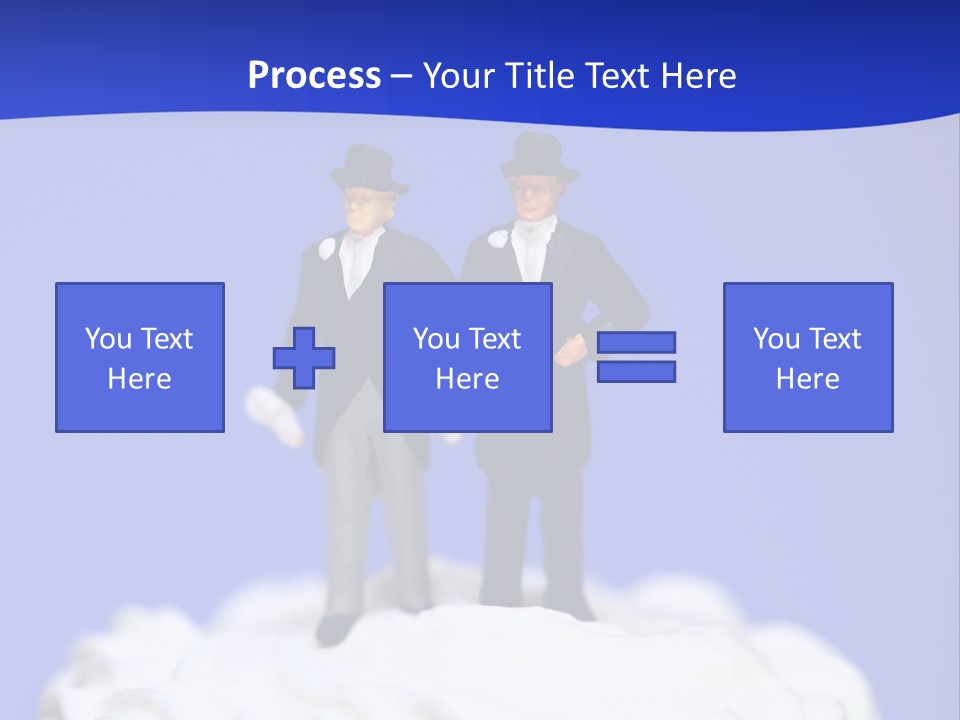 Two Figurines Are Standing On Top Of A Cake PowerPoint Template