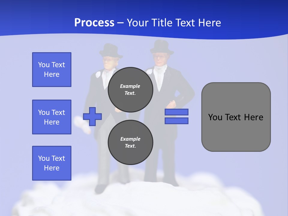 Two Figurines Are Standing On Top Of A Cake PowerPoint Template