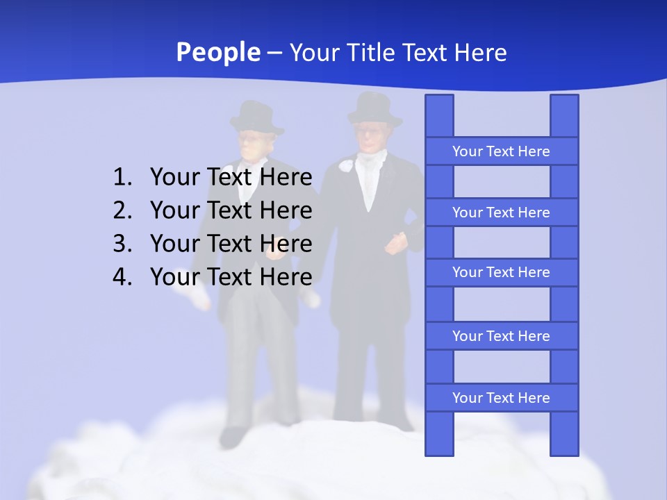 Two Figurines Are Standing On Top Of A Cake PowerPoint Template