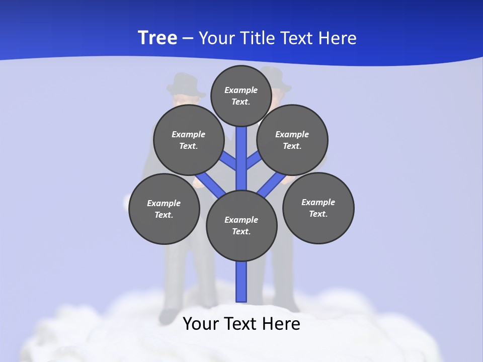 Two Figurines Are Standing On Top Of A Cake PowerPoint Template