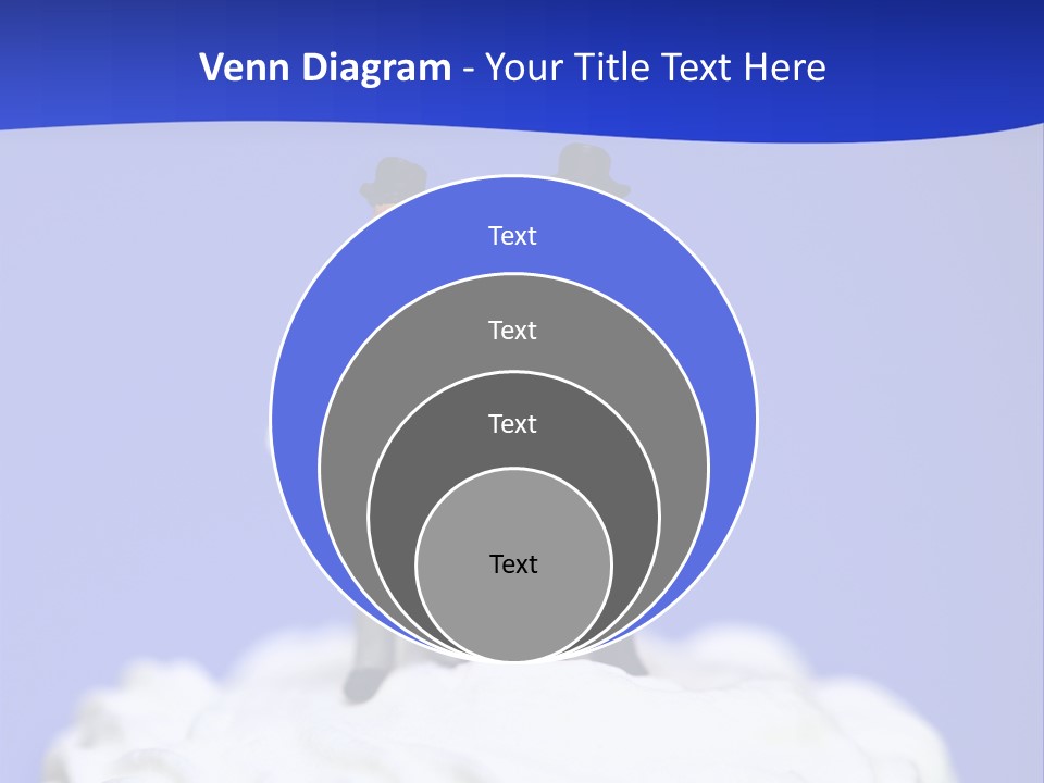 Two Figurines Are Standing On Top Of A Cake PowerPoint Template