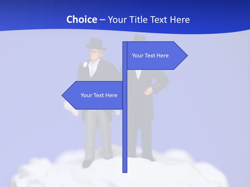 Two Figurines Are Standing On Top Of A Cake PowerPoint Template