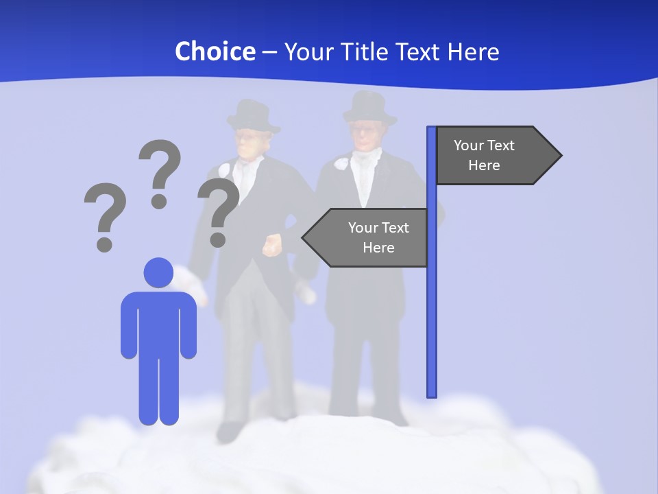 Two Figurines Are Standing On Top Of A Cake PowerPoint Template