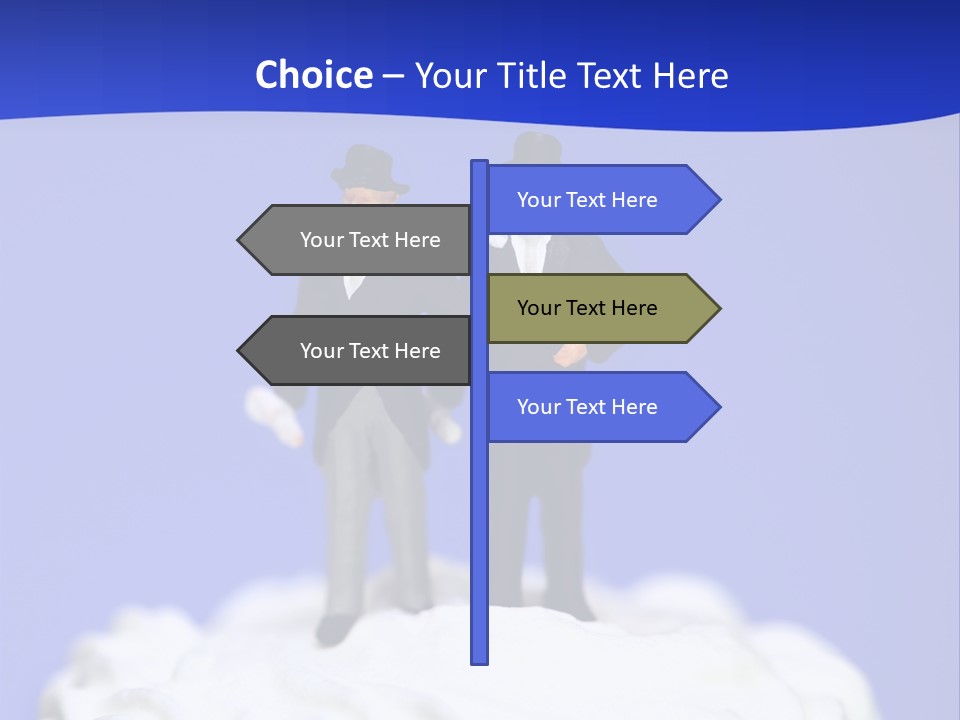Two Figurines Are Standing On Top Of A Cake PowerPoint Template
