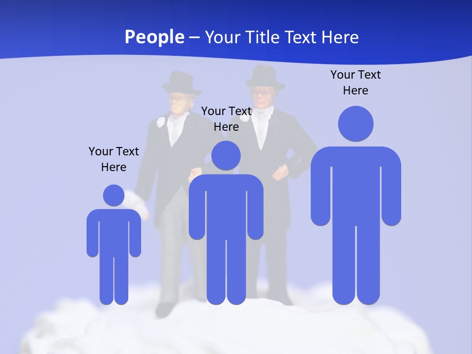 Two Figurines Are Standing On Top Of A Cake PowerPoint Template