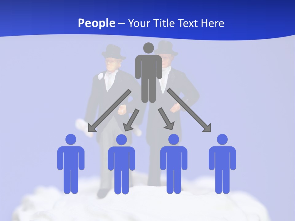 Two Figurines Are Standing On Top Of A Cake PowerPoint Template