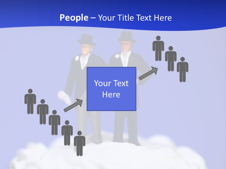 Two Figurines Are Standing On Top Of A Cake PowerPoint Template