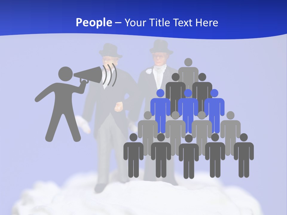 Two Figurines Are Standing On Top Of A Cake PowerPoint Template