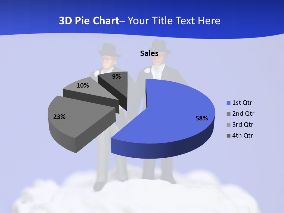 Two Figurines Are Standing On Top Of A Cake PowerPoint Template