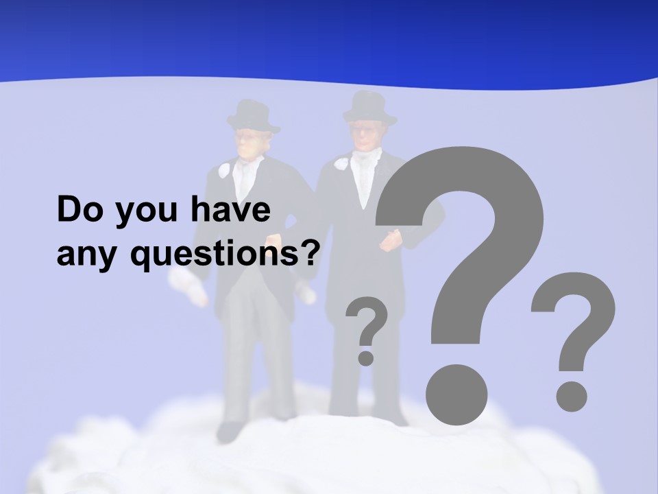 Two Figurines Are Standing On Top Of A Cake PowerPoint Template