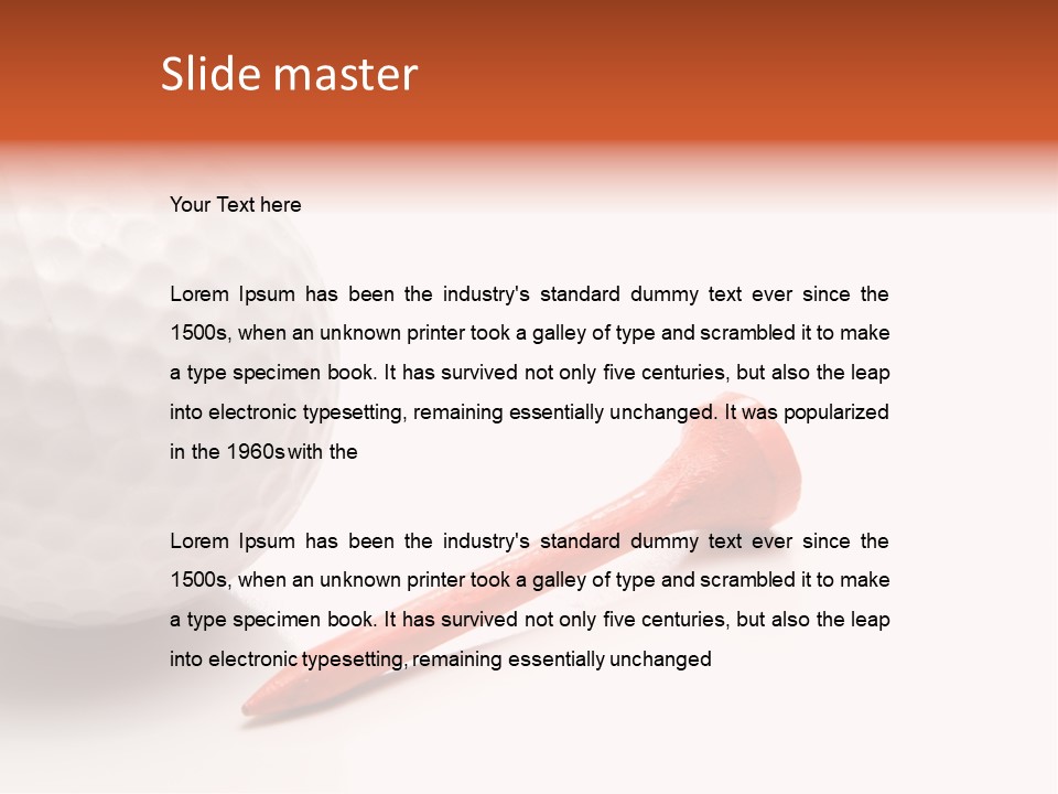 Golf Ball Drive Match PowerPoint Template