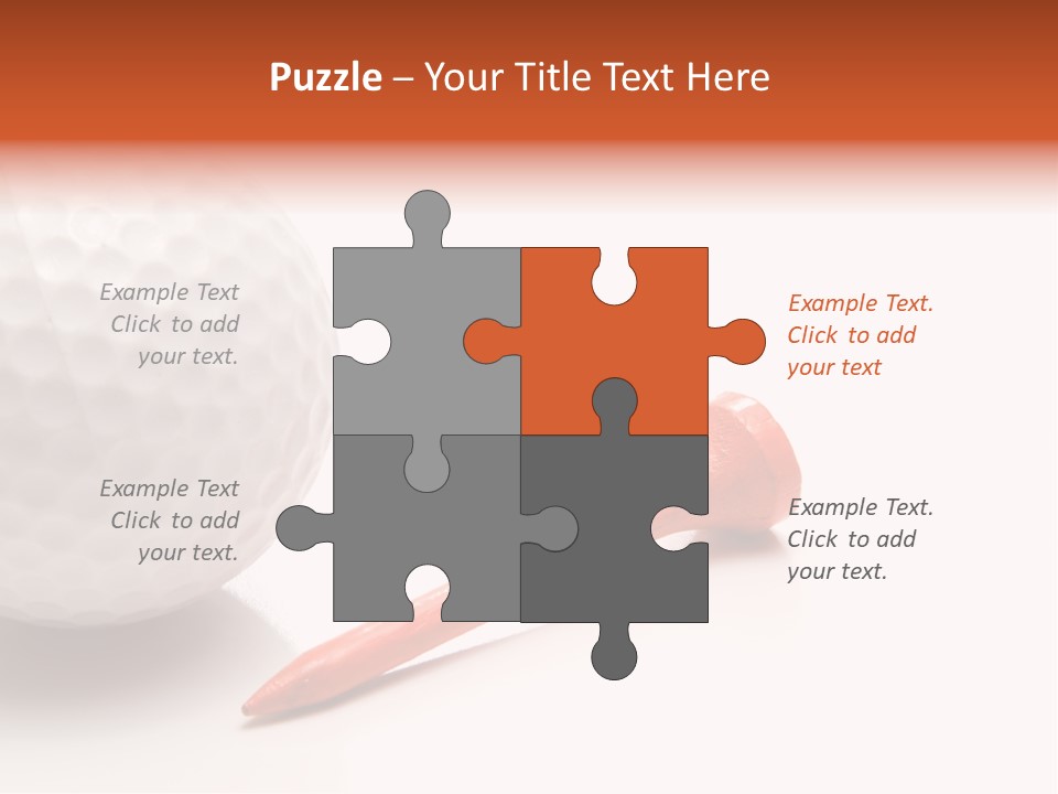 Golf Ball Drive Match PowerPoint Template