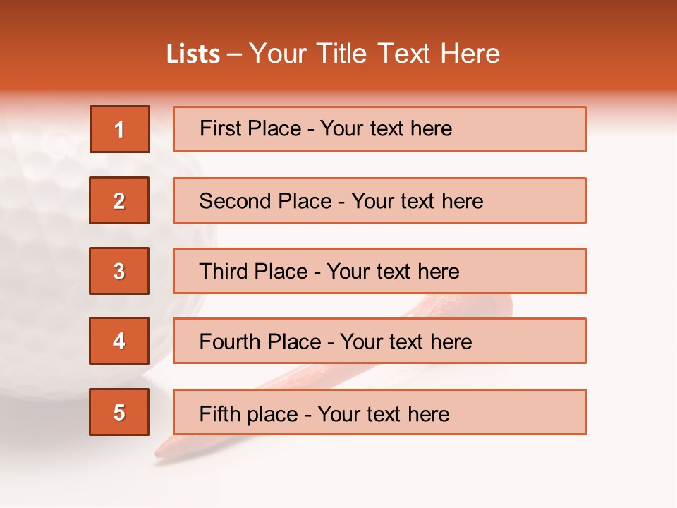 Golf Ball Drive Match PowerPoint Template
