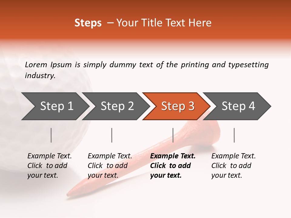 Golf Ball Drive Match PowerPoint Template