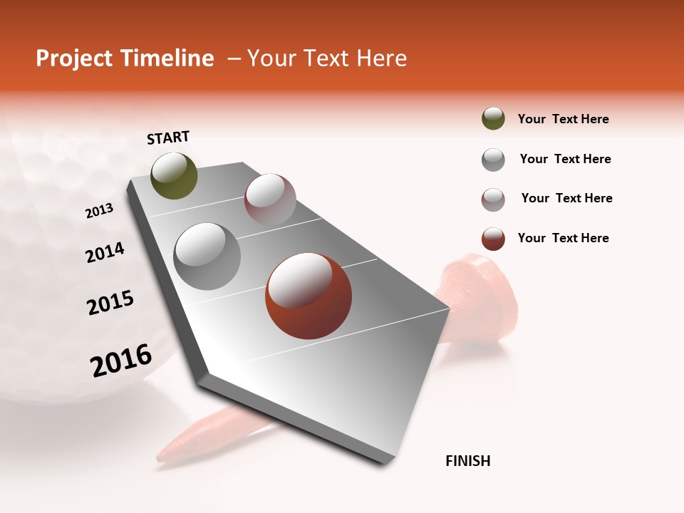 Golf Ball Drive Match PowerPoint Template