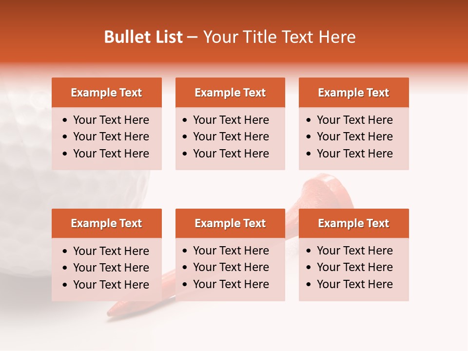 Golf Ball Drive Match PowerPoint Template