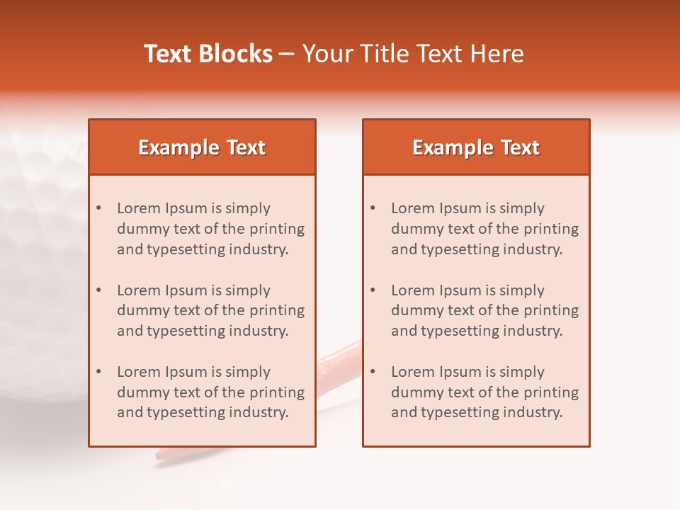Golf Ball Drive Match PowerPoint Template