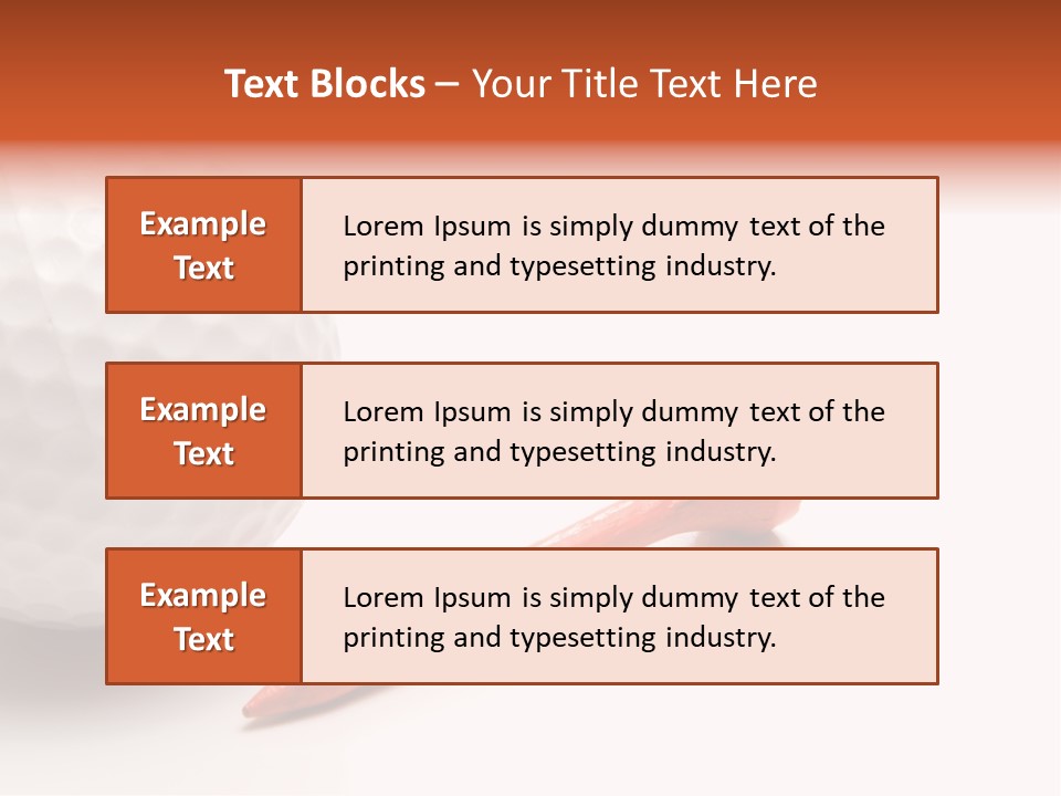 Golf Ball Drive Match PowerPoint Template