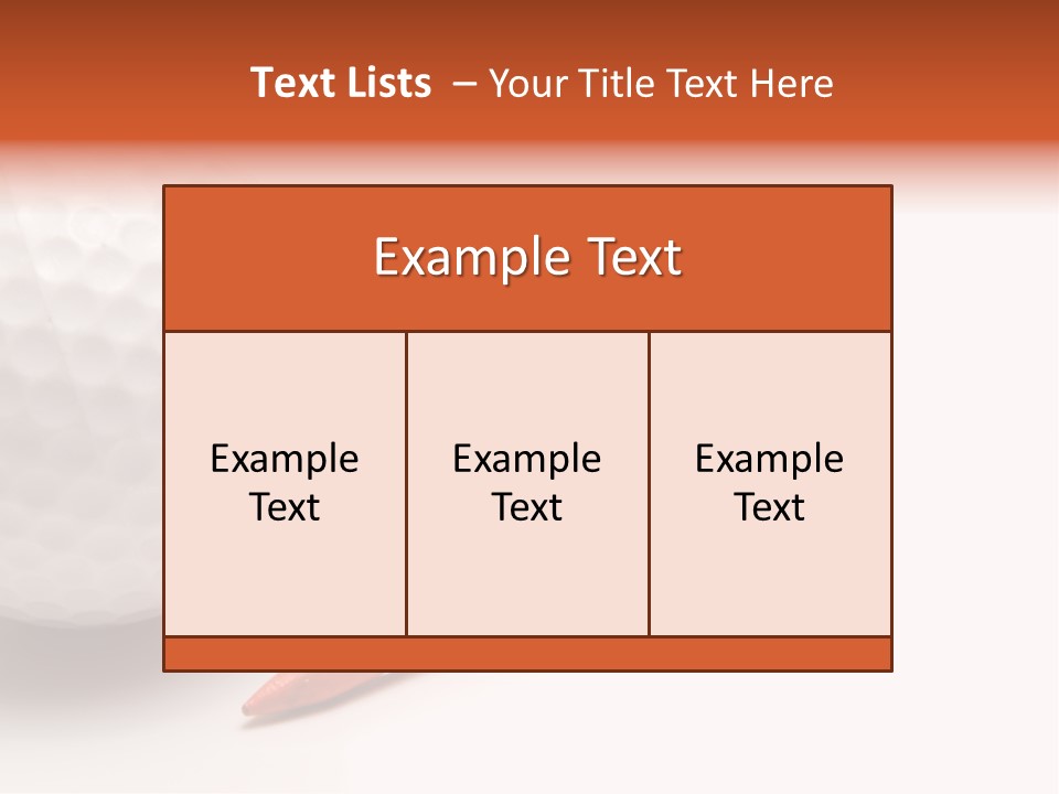 Golf Ball Drive Match PowerPoint Template
