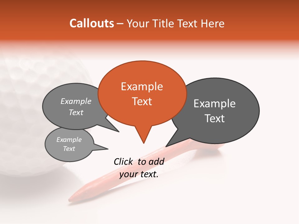 Golf Ball Drive Match PowerPoint Template