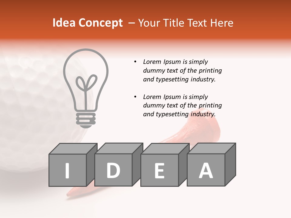 Golf Ball Drive Match PowerPoint Template