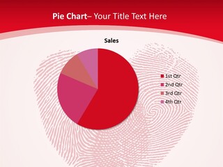 A Heart Shaped Fingerprint On A Red And White Background PowerPoint Template