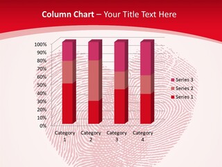 A Heart Shaped Fingerprint On A Red And White Background PowerPoint Template